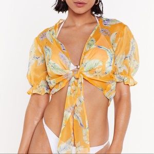 Nasty Gal Swimsuit Cover Top